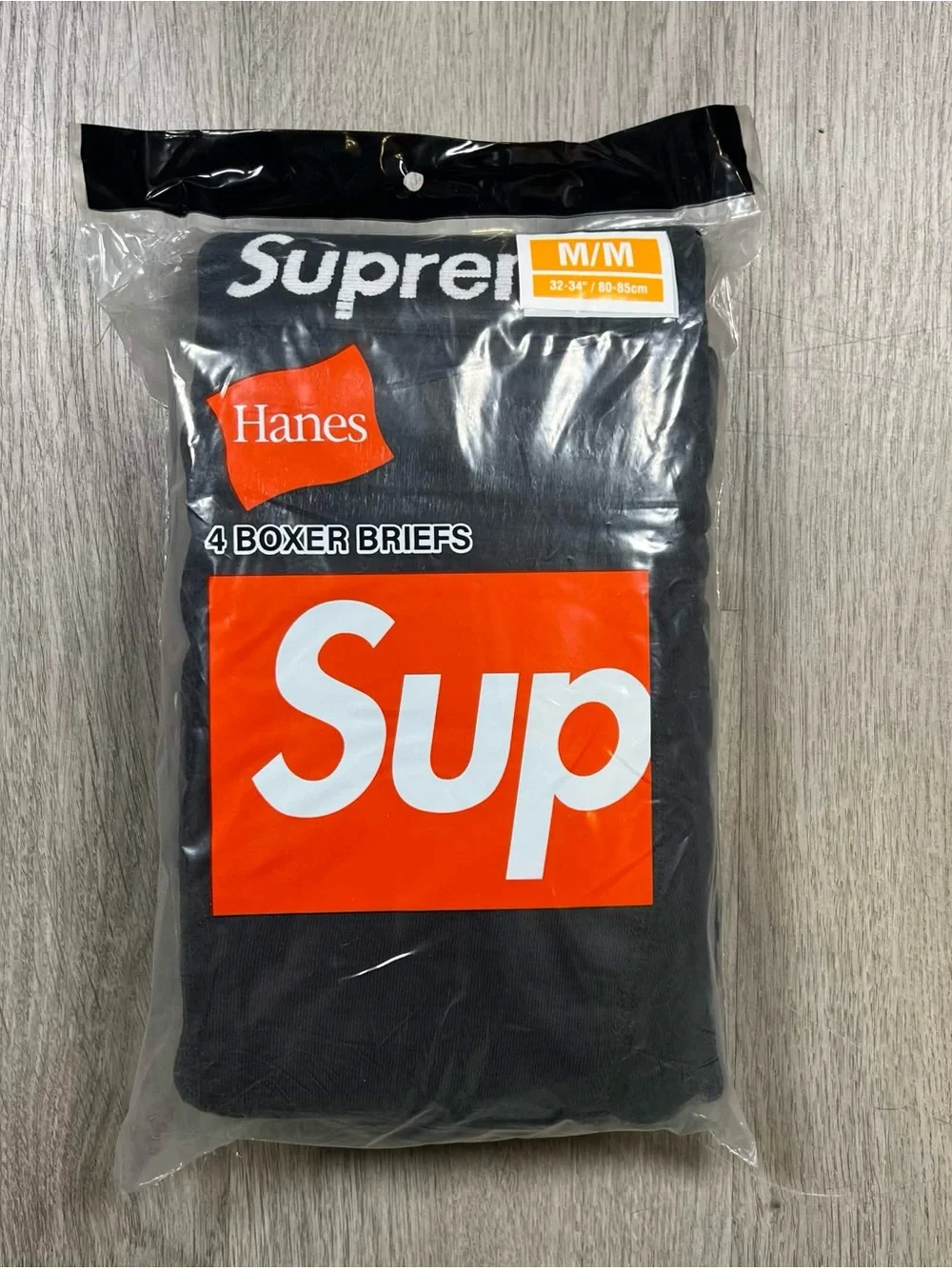 Hanes Black Boxer Briefs with Red Logo Pack